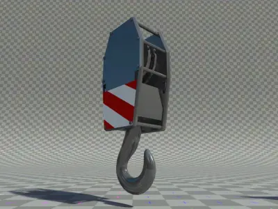 Crane lifting hook-claw Low-poly 3D model
