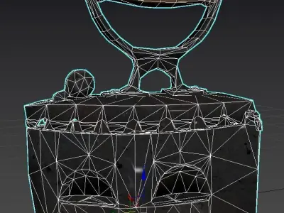 Vintage Coal Iron Low-poly 3D model