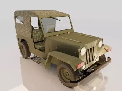Military Jeep 3D Model - High Quality Game Ready Detailed 3D model by rajtravels365