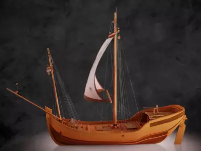 Low Poly Ship Low-poly 3D model purchase