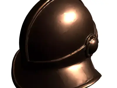 Fantasy Warrior Bronze Helmet 3D Low-poly 3D model