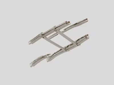 Industrial Factory Hydraulic Hose Bundle for 3D print Low-poly 3D model