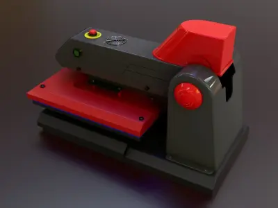 Automatic Flat Bed Heat Press Machine - Model E20S Heat Press Low-poly 3D model