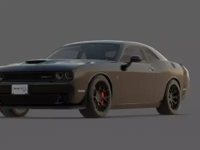 2015 Dodge Challenger SRT Hellcat 3D Model  American Muscle 3D model