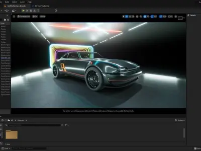 Sci-Fi Cyber Car 2 Free low-poly 3D model
