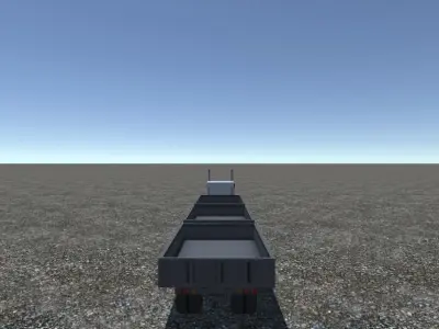 Industrial Long Truck 1 Low-poly 3D model