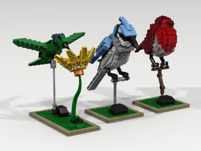 Lego bird pack 3D model