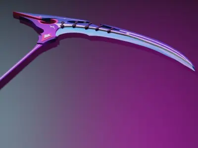 Anime Scythe Version 1 Low-poly 3D model