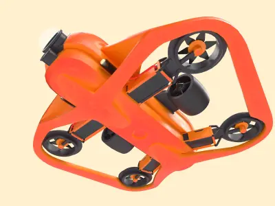 Underwater Drone - GAME-READY Low-poly 3D model