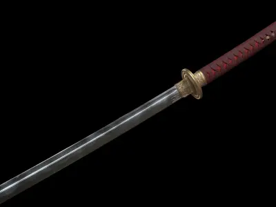 Katana Sword Low-poly 3D model buy