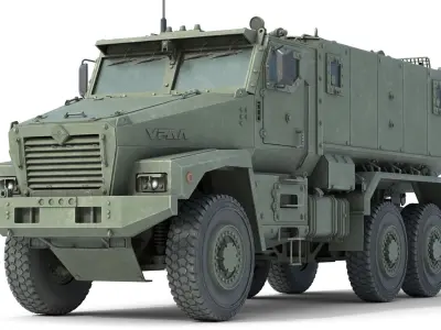 Ural Typhoon 63095 MRAP Standard Low-poly 3D model