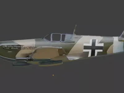WWII Fighter Plane 3D Model Low-poly 3D model