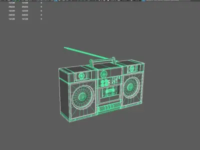 radio Low-poly 3D model buy