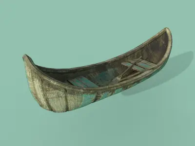 ship Small wooden boat Free 3D model