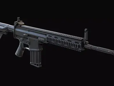 FPS Military Weapons - Animated Assault Rifle 2 3D model