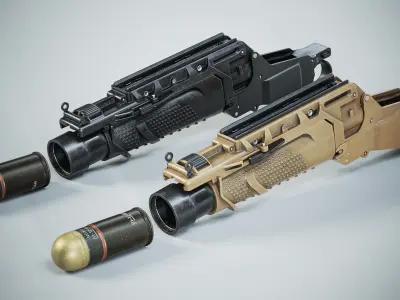 grenade launcher FN 40 GL Low-poly 3D model