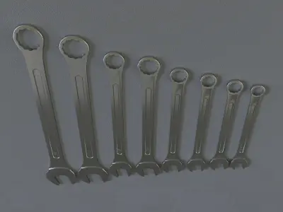 Wrenches set of 3D model