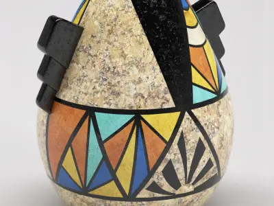 Art Deco vase collection Free 3D model