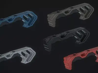 Tyrant Designs MOD Foregrip AR10 AR15 Low-poly 3D model