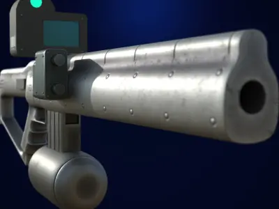 Sci-fi Guns  Free low-poly 3D model