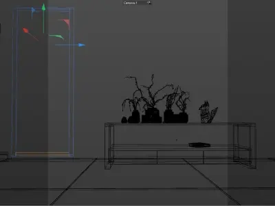 RTV Cabine Loft Industrial furniture Corona Scene 3D model