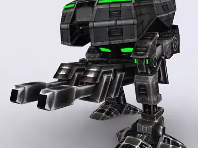 Mech walker Low-poly 3D model