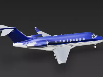 Royal Sovereign Two-Tone Luxury Private Jet Low-poly 3D model