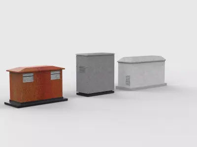 Electric Substation set 3D model
