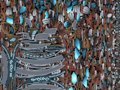 Coral Sea Dagger 3D model