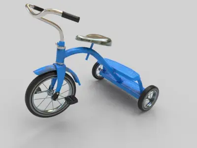 Tricycle Blue 3D model