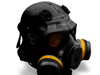 SciFi Gas Mask Helmet 3D Model Low-poly 3D model