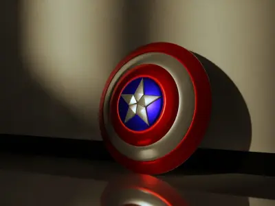 Captain America Shield 3D model buy