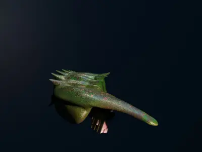 Aegirocassis dinosaur skeleton Free low-poly 3D model