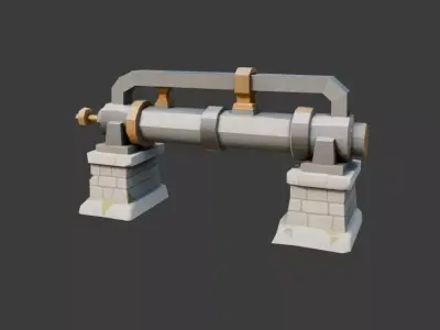 Industrial Machinery Pack Low-poly 3D model