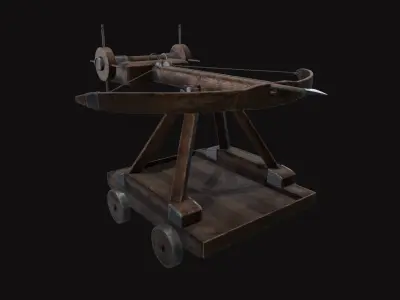 Medieval Ballista Old Low-poly 3D model