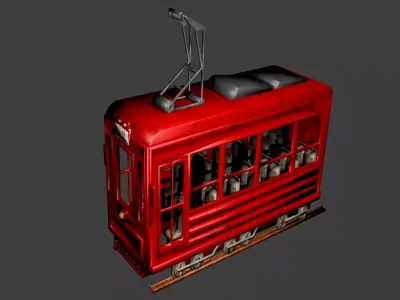 streetcar tram printable model 3D model