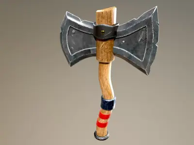Stylized Viking Axe Low-poly 3D model