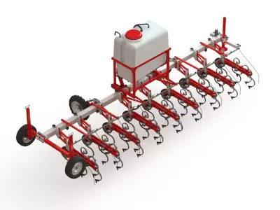 WG 0002 - Inter-row cultivator with liquid fertilizer 600 3D model