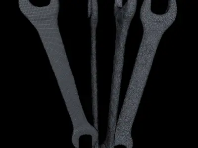 Wrenchs High Poly wrenches 3D model buy