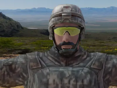 army worrier game ready model Low-poly 3D model