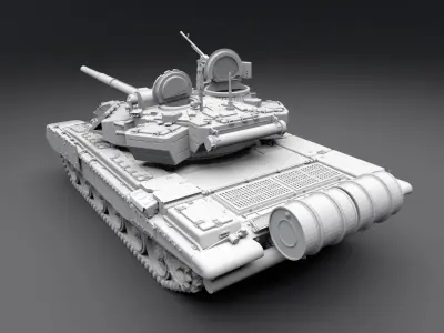 T90 Tank Scale Model 3D print model