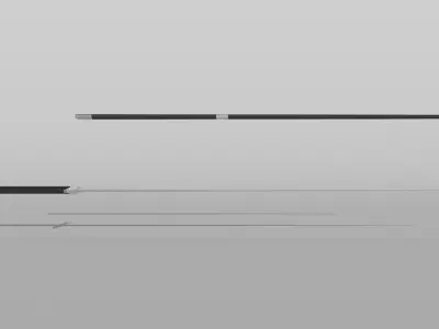 Longsword sword and dagger Low-poly 3D model