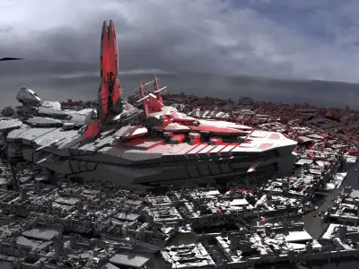 Future Battleship 2 3D model