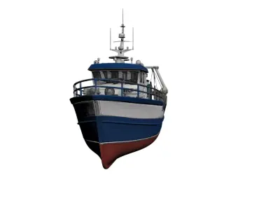 Fishing Boat Commercial Marine Vessel 3D model