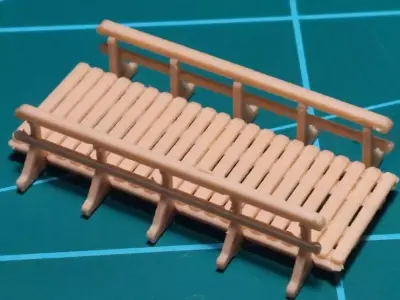 Small wooden bridge 1-160 FDM 3D print model