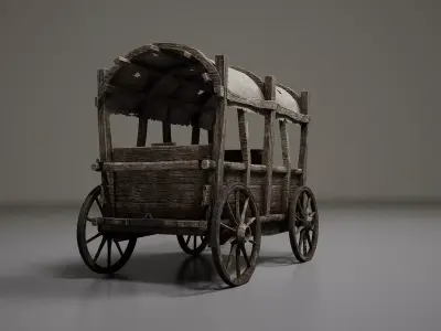 Cart Asset - Environment Asset For Game  Low-poly 3D model