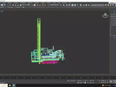 Drill Rig Mining D245S Low-poly 3D model