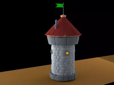 Castle Tower 3D model purchase
