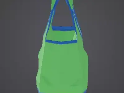 Low Poly Stylized Sports Duffel Backpack Low-poly 3D model
