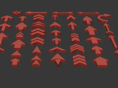 arrow collection arrows 3D model